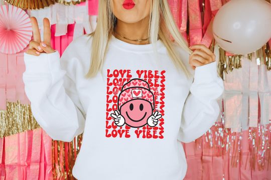 Discover Love Vibes Valentine's Day Shirt - Heartfelt Apparel