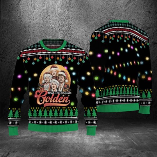Discover Stay Golden Merry Christmas Ugly Sweater