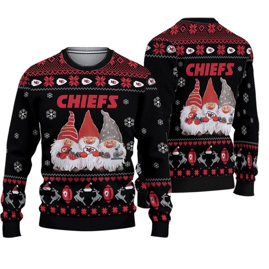 Discover Chiefs Gnome Football Christmas Ugly Sweater