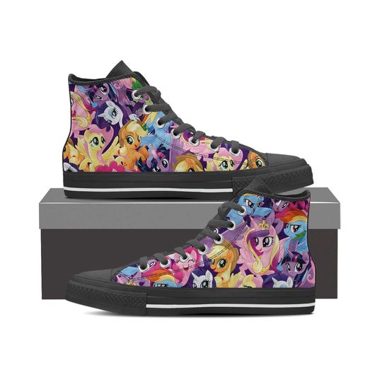 Discover Canvas Shoes Trainers, Kids to Adults, Hand Customised with My Little Pony