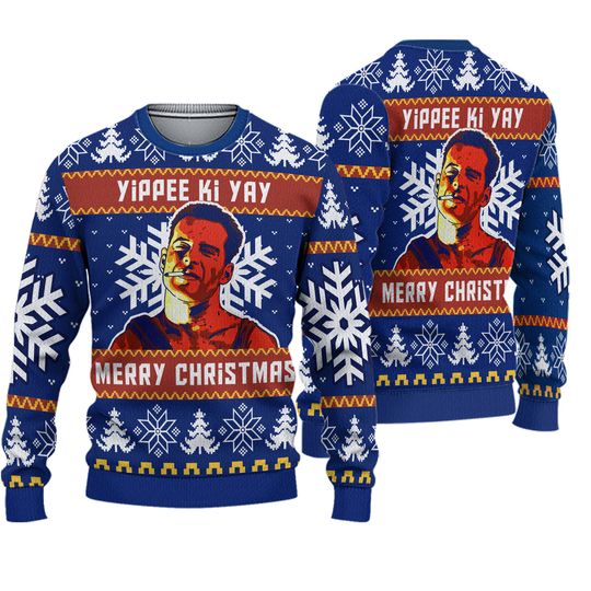 Discover Die Hard Bruce Willis Christmas Movie Ugly Sweater