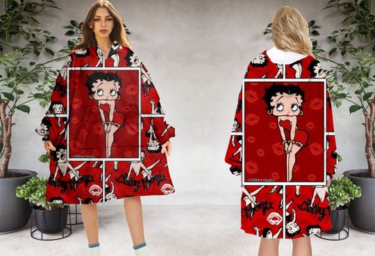 Discover Betty Boop Oversize Fleece Blanket Hoodie, Betty Boop Blanket Hoodie