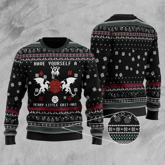 Discover Have Yourself a Merry Little Crit Mas Ugly Sweater