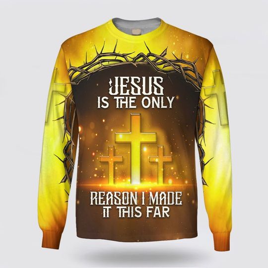 Discover Jesus Is The Only Reason I Made It This Far Ugly Christmas Sweater, Jesus Sweater