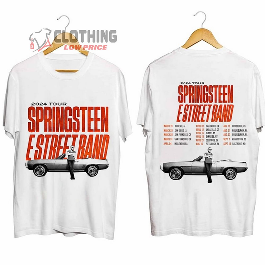 Discover Bruce Springsteen & The E Street Music Tour 2024 T-Shirt Gift Fans All Size