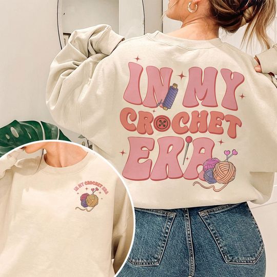 Discover In My Crochet Era Shirt, Knitting Lover Sweatshirt, Knitting Shirt, Crochet Lover