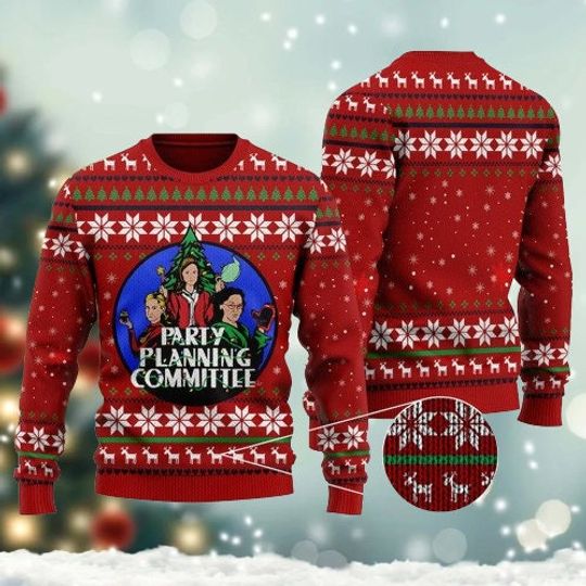 Discover Party Planning Committee 3D Sweater, TV Series Ugly Christmas Sweater