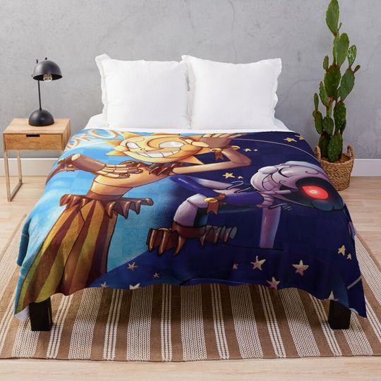 Discover fnaf security breach sun and moon Throw Blanket