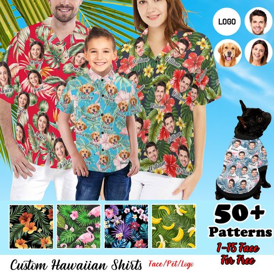 Discover Custom Hawaiian Shirt with Face& Name, Custom Hawaiian shirt