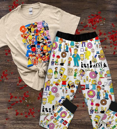 Discover Treehouse of Simpsons Pajamas Set, Home Simpson Pajamas Set, Christmas