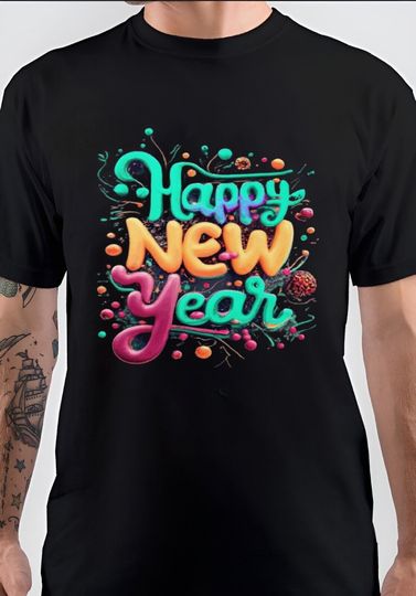 Discover NWT Happy New Year 2024 Gift Costume Unisex T-Shirt