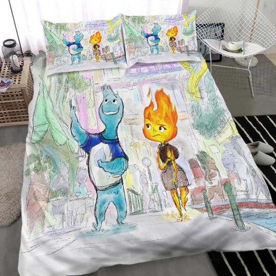 Discover Elemental Printing Three Piece Printed Fashion Pattern Bedding Set
