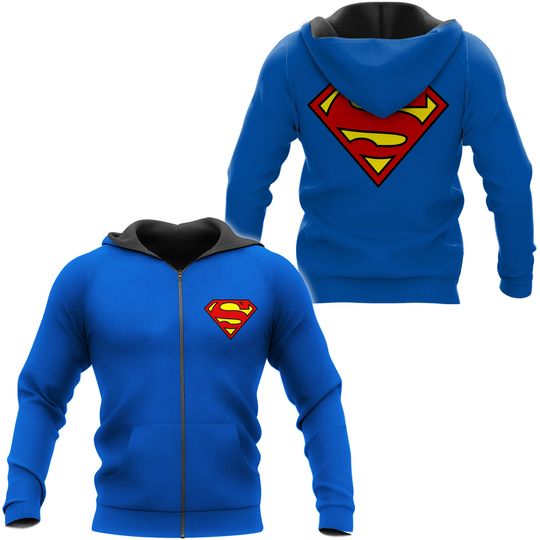 Discover Superman Hoodie, 3D Zip Hoodie