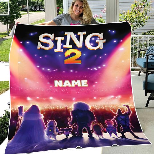 Discover Personalize Sing Pig Blanket, Sing 2 Movie Cartoon Character Blanket