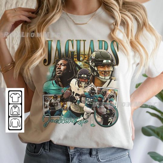 Discover Vintage Jacksonville Trevor Lawrence Calvin Ridley Football Shirt