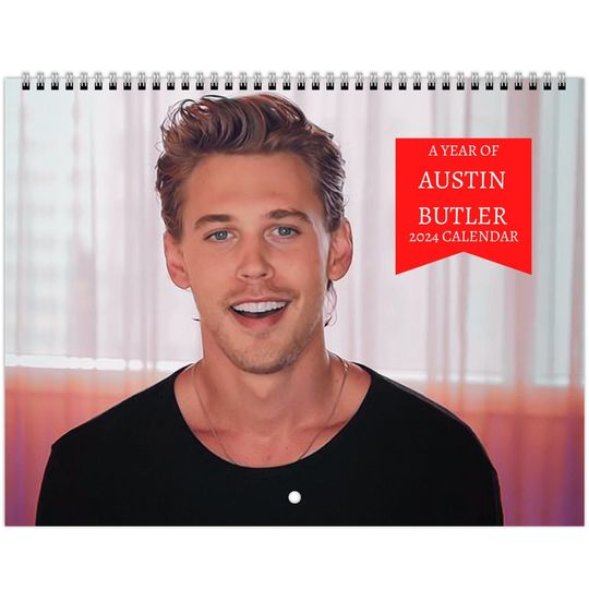 Discover Austin Butler 2024 Wall Calendar | 74 photos Photobook | Gift for daughter