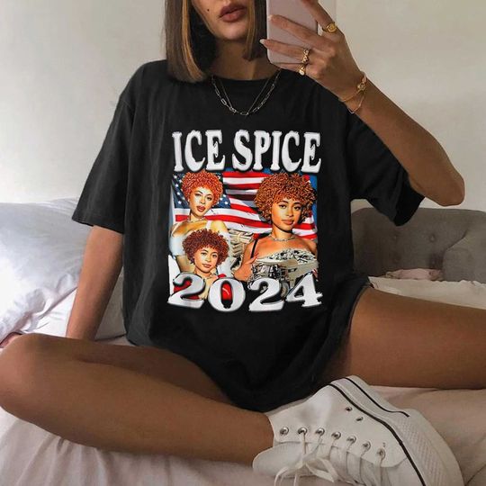 Discover Ice Spice Shirt, Vintage Rap Tee Ice Spice, Hip Hop Graphic Print T-Shirt