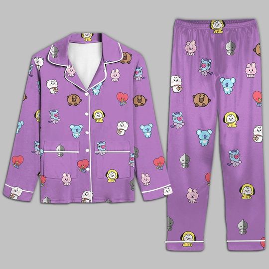Discover BTS Pajama Set, Kpop Bangtan Jin Suga J-Hope Rm Jimin V Jungkook Christmas Pajamas 1, Bt21 Pajama Set