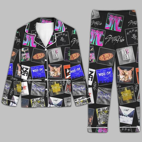 Discover Stray Kids Pajama Set, SKZ Album Rock-Star 5-Star Noeasy Maxident Christmas Pajamas, Kpop Pajama Set