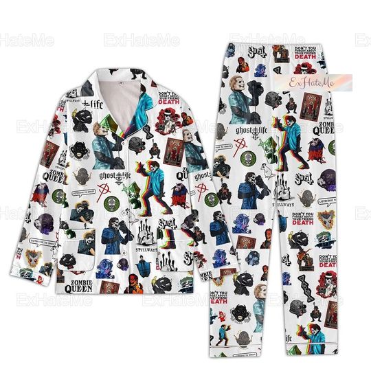 Discover Ghost Life Zombie Queen Pajamas Set, Movie Horror Pyjamas, Christmas Pajamas, Family Christmas Pajamas