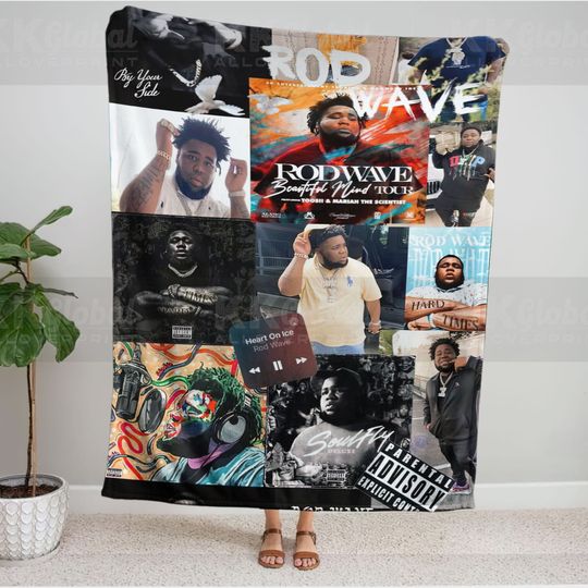 Discover Rodwave Rapper Beautiful Tour Blanket, Rod wave Tapestry, Christmas