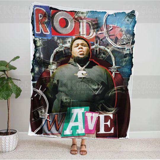 Discover Rodwave Rapper Vintage Style Blanket, Rod wave Tapestry