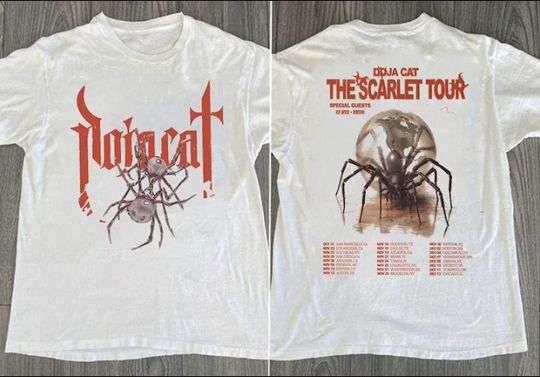 Discover Vintage Doja Cat The Scarlet Tour 2023 T-Shirt, Doja Cat Tour With Special Guests T Shirt