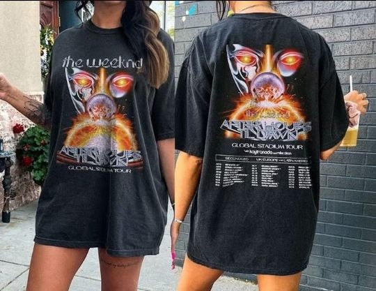 Discover Vintage Weeknds After Hours Til Dawn 2023 Tour 2 Sides Shirt, Weeknds T Shirt
