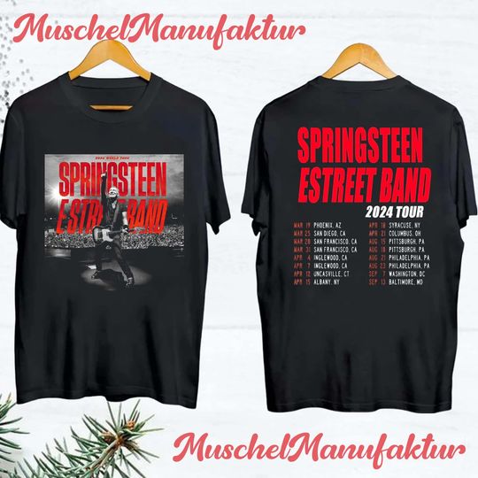 Discover Bruce Springsteen 2024 Double Sides Tee, Bruce Springsteen Tee