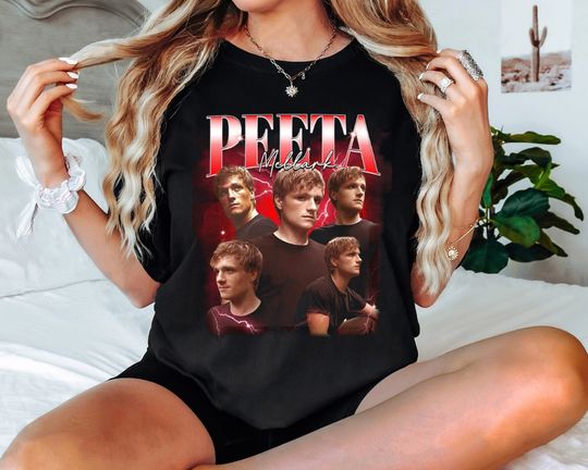 Discover Peeta Mellark Vintage Shirt, Peeta Mellark 90s Unisex Shirt, Movie Lover Tee