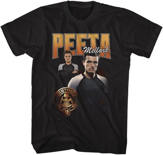 Discover Hunger Games T-Shirt Peeta Mellark Duo Adult Short Sleeve T Shirts