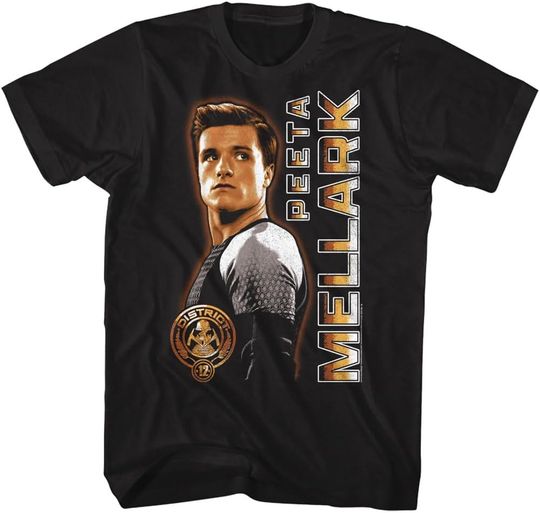 Discover The Hunger Games Peeta Mellark Adult Black Short Sleeve T Shirt