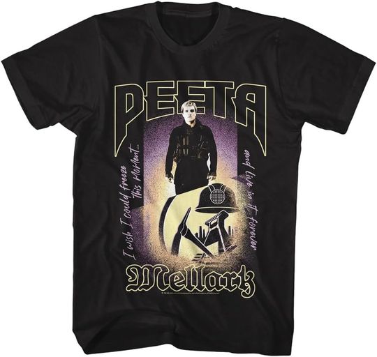 Discover Hunger Games Peeta Mellark Freeze This Moment Adult Black Short Sleeve T Shirt