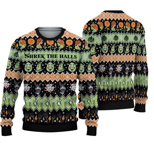 Discover Shrek The Halls Ugly Christmas Sweater