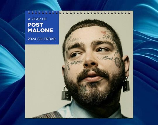 Discover Post Malone Calendar 2024, Celebrity Calendar, Post Malone 2024 Wall Calendar