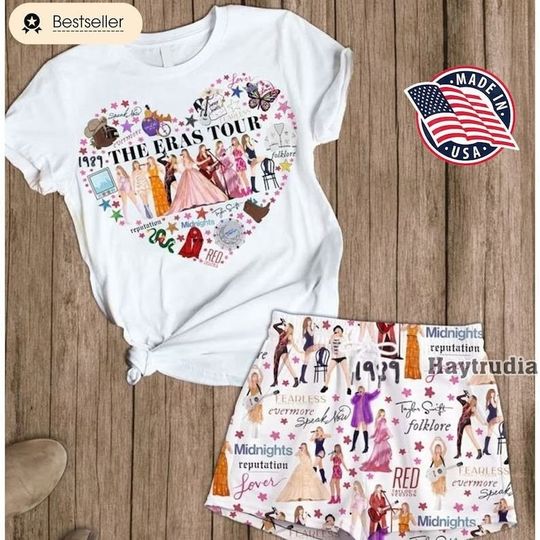 Discover Taylorr Swifts version White Short Pajamas Set, Taylorr Swifts version Pajamas