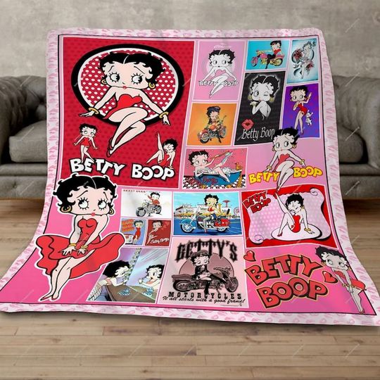 Discover Personalized Betty Boop Cute Fleece Blanket