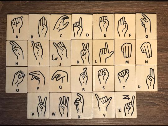 Discover ASL Wooden Alphabet