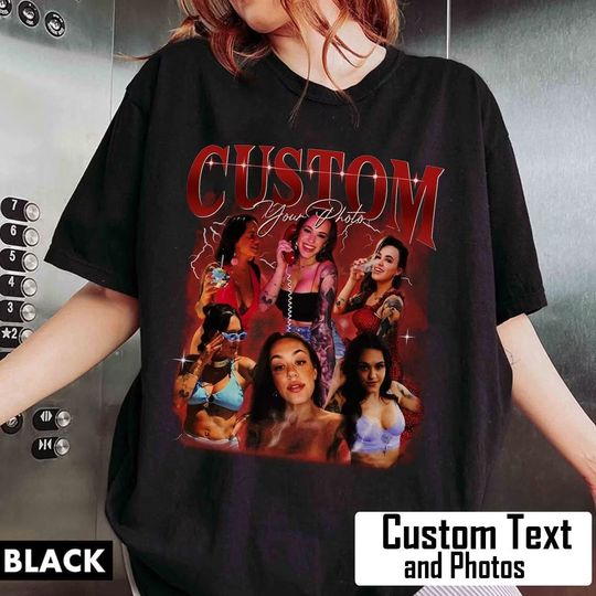 Discover Custom Bootleg Rap Tee, Custom Photo - Vintage Graphic 90s Tshirt