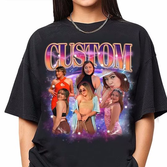 Discover Custom Bootleg Rap Tee, Custom Photo - Vintage Graphic 90s Tshirt