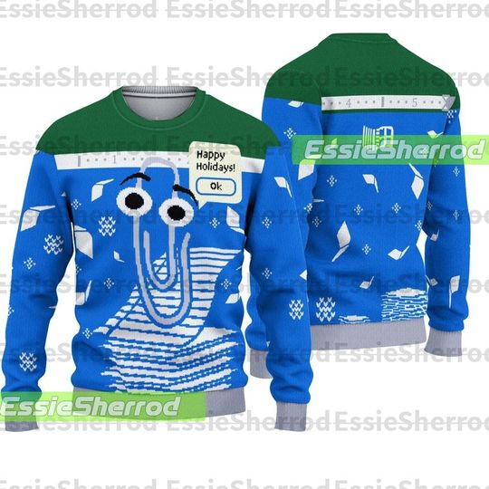 Discover Christmas Clippy Ugly Sweater, Sorry Clippy fans 3D Sweater
