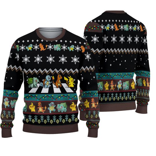 Discover The Starters On Abbey Road Pika And Gen 1 Ugly Sweater