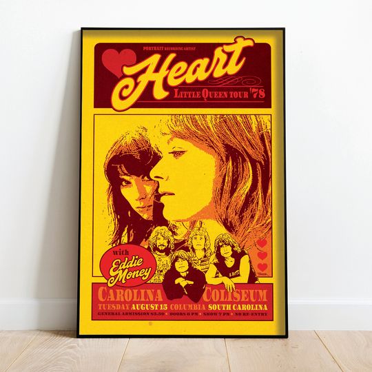 Discover Heart 1978 vintage Concert Poster
