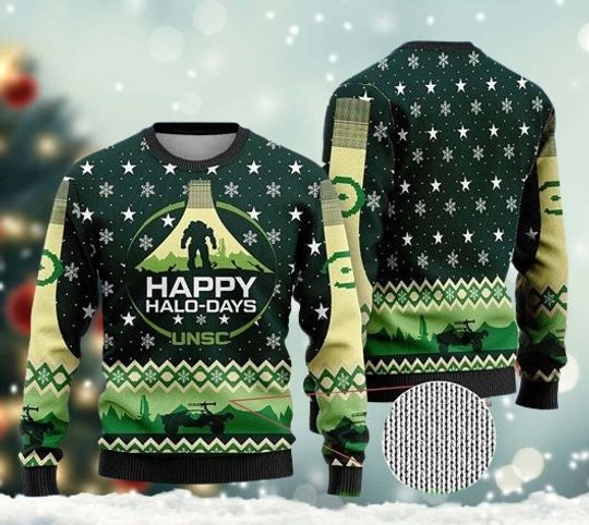 Discover Happy Halo-Days Halo United 3D Ugly Christmas Sweater
