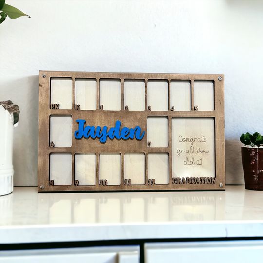 Discover School Years Photo Frame | Pre K to Graduation Picture Frame | Wallet Photos | 5 X 7 Photo