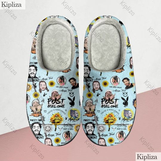 Discover Post Malone Cozy Unisex Winter Slippers, Post Malone Music Winter