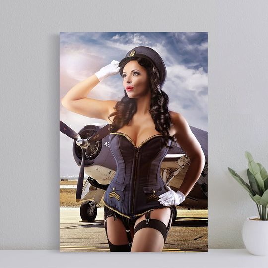 Discover Vintage 50s Women Hawaii Girl Pin Up Poster
