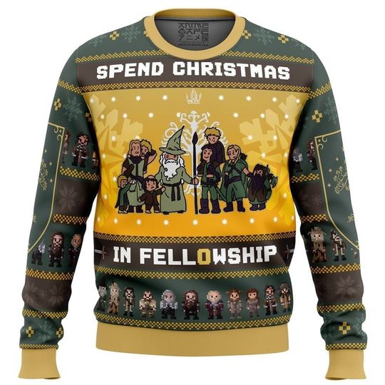 Discover Spend Christmas in Fellowship The Lord of the Rings Ugly Christmas Sweater