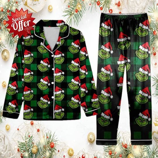 Discover The funny character Christmas Pajama Set, funny character Pyjamas, Christmas Pajamas