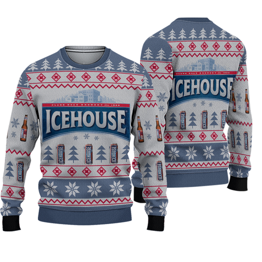 Discover 3D Icehouse Beer Ugly Sweater Christmas